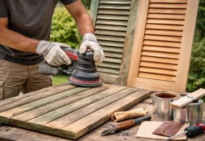 exemple de rénovation de volets en bois