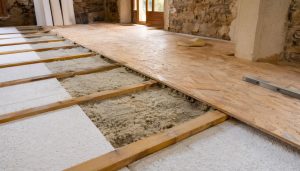 Rénovation intérieure d'une pièce rustique