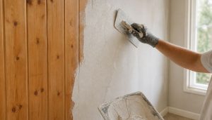 Rénovation murale en cours