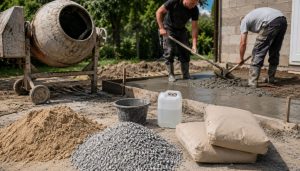 Chantier de construction en plein air