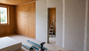 Rénovation en cours dans une pièce