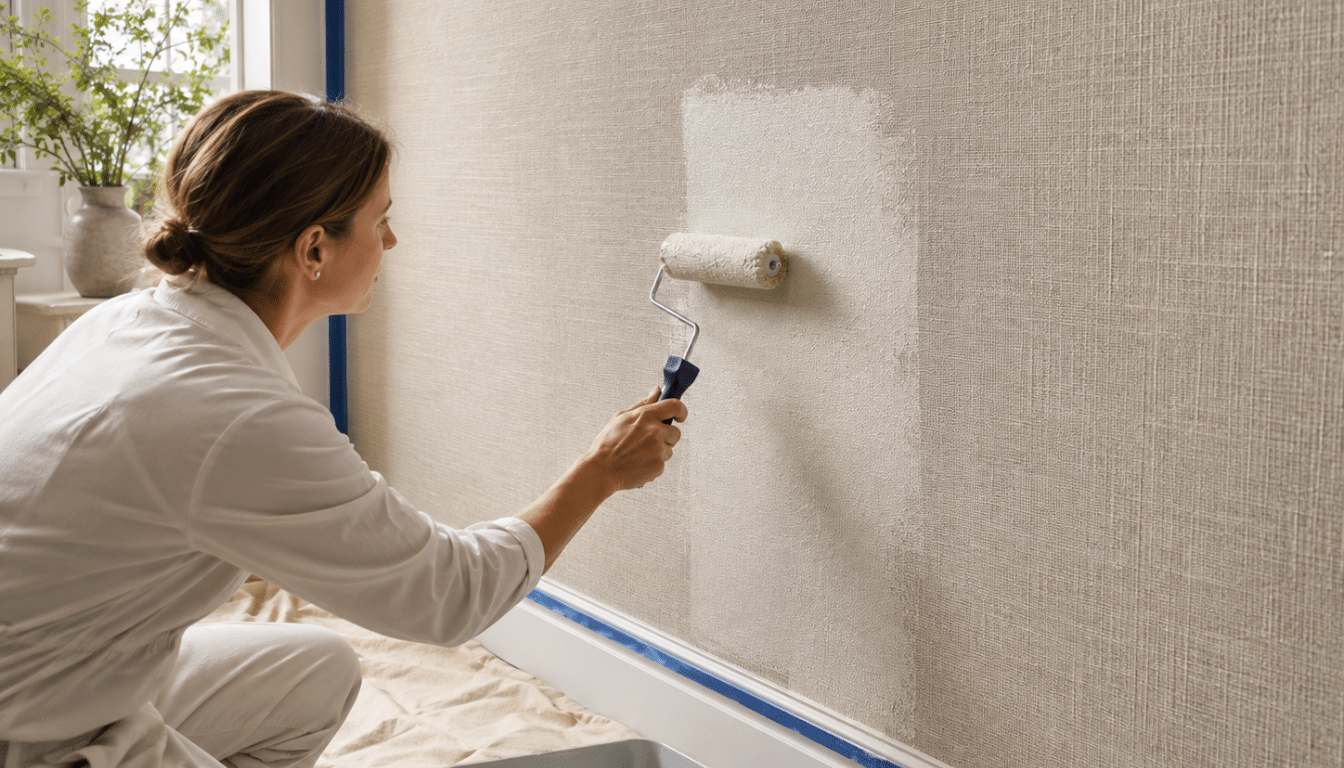 Rénovation intérieure au rouleau de peinture