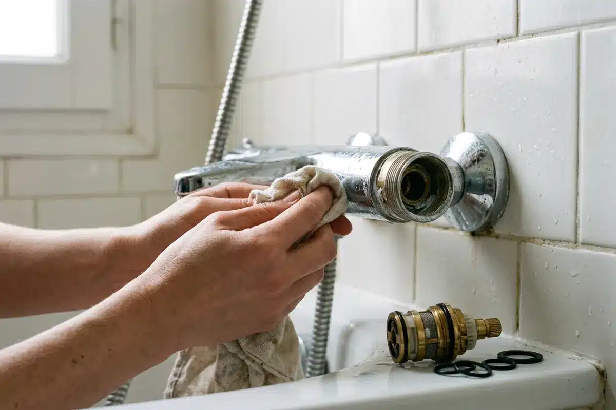 Nettoyage du logement et inspection des joints de la cartouche Grohe 230